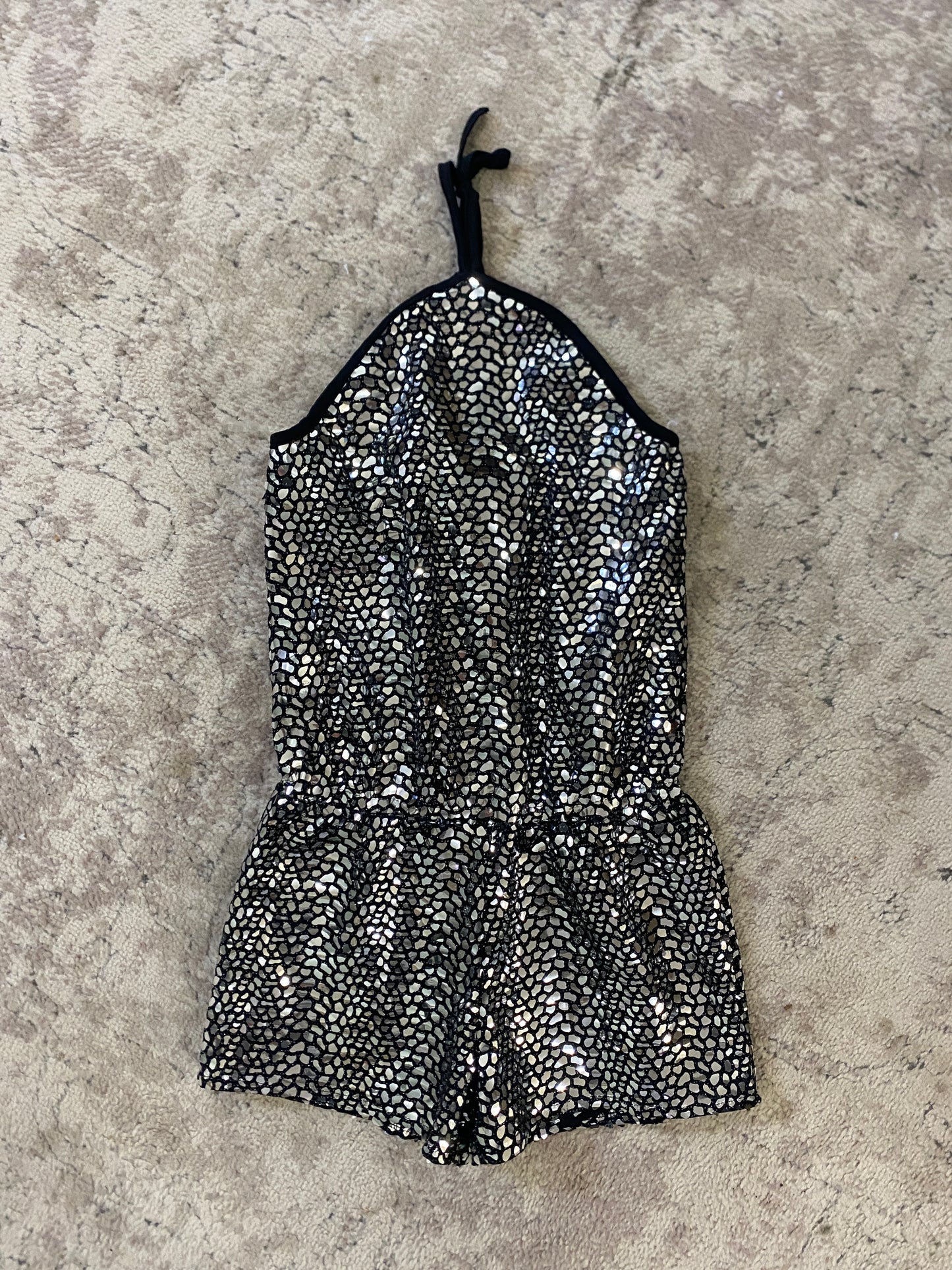 Girls Mia Sequin Jumpsuit Medium