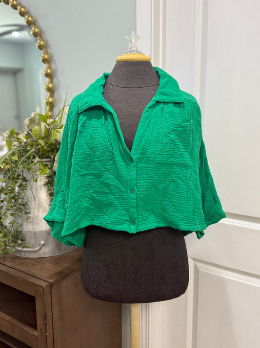 Womens Day+Moon Gauzy Blouse Large