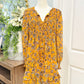 Womens Inspired Hearts Smocked Fall Dress Large EUC