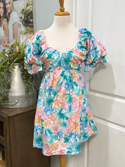 Womens &Merci Smocked Dress Size Large NWT
