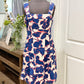 Womens Denim Floral Dress Size 10 EUC