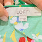 Womens Loft Green Floral Midi Dress 4 Petite EUC
