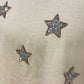 Womens Peach Love Sequin Blouse Small EUC
