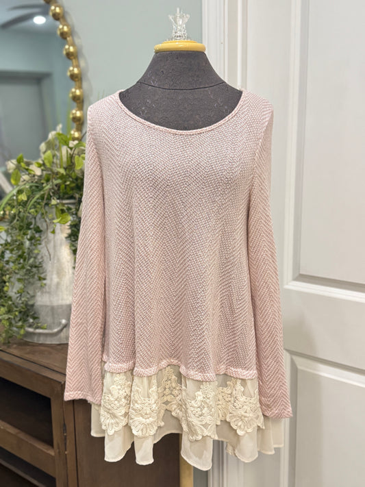 Womens Entro lace Trim Tunic Medium