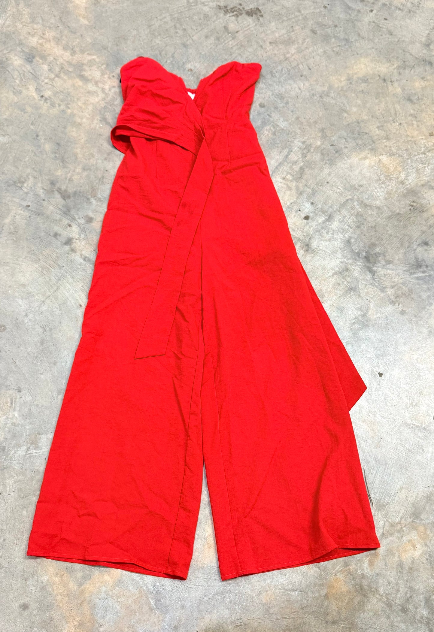 Womens ASTR Red Strapless Jumpsuit Small NWT $139