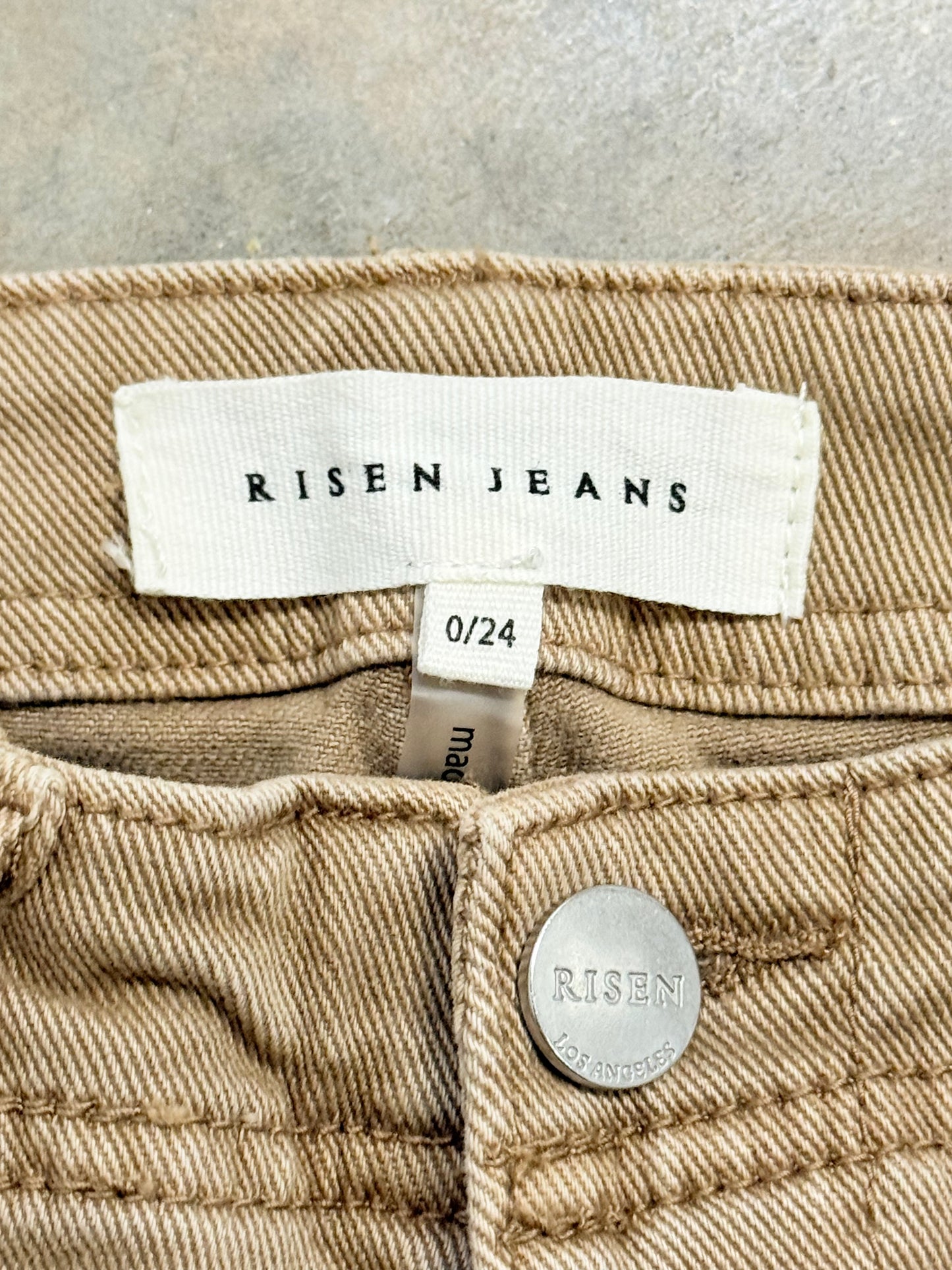 Womens Tan Risen Jeans Size 0/24 EUC