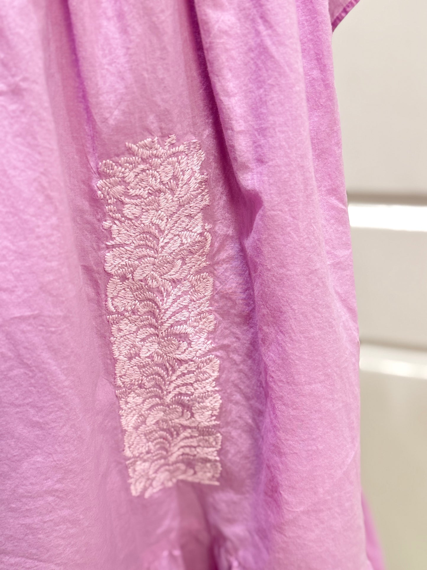 Womens J. Marie Lavender Embroidered Dress Medium