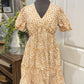 Womens Frilly Tiered Floral Dress Medium NEW