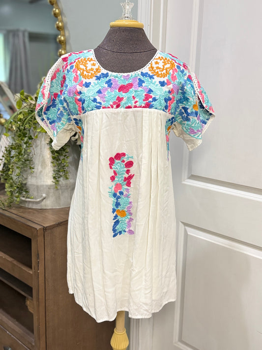 Womens Buddy Love White Embroidered Dress Medium