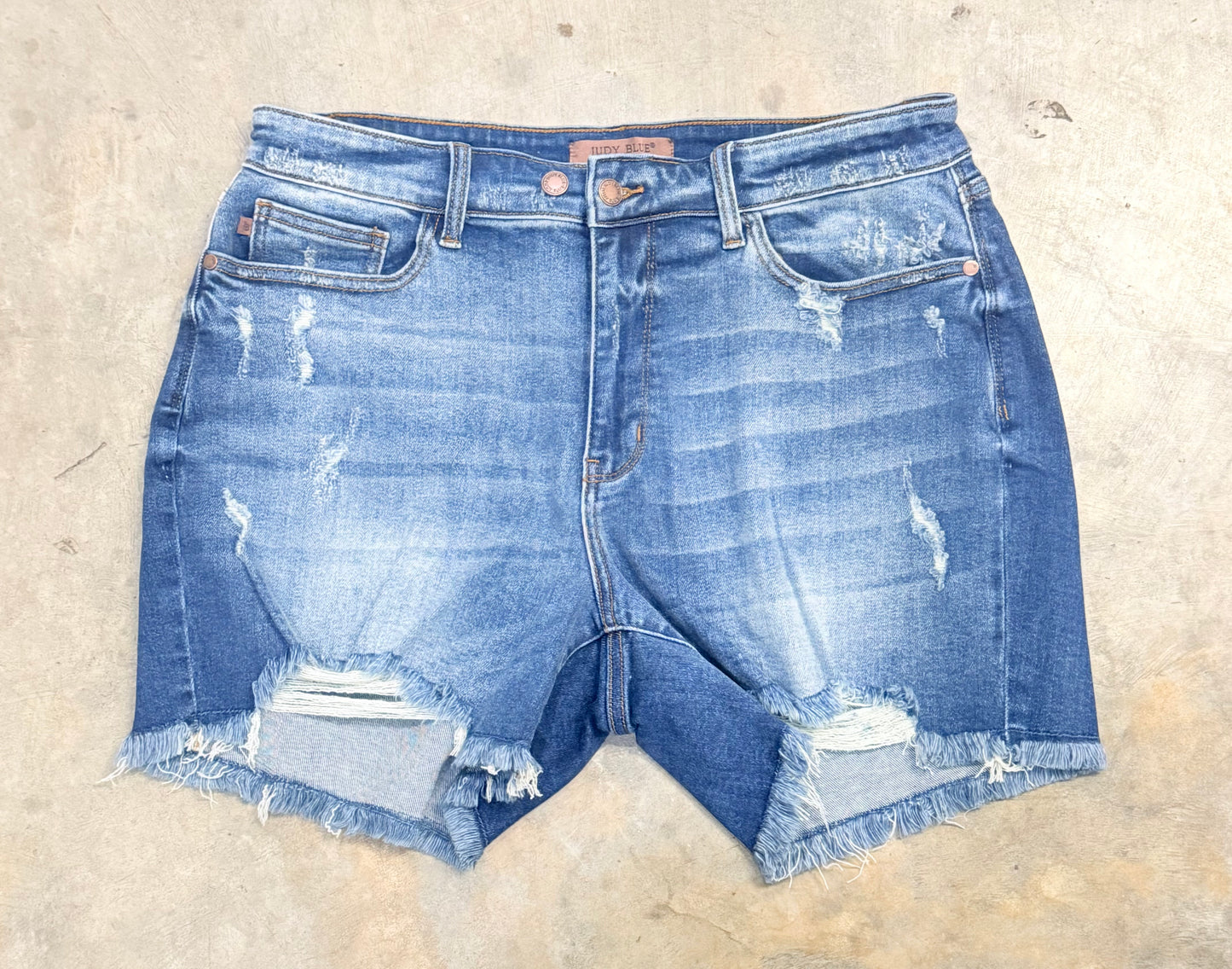 Womens Judy Blue Denim Shorts Size 1XL EUC