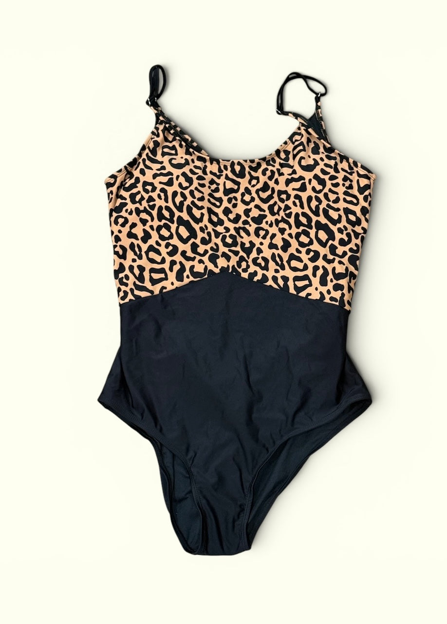Womens Coral Reef Leopard One Piece Swimsuit Large NWT