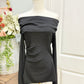 Womens Black Off The Shoulder Sweater Large NWT