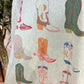 Womens Boots Easel Tshirt 2X EUC