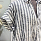 Womens Always & Forever Striped Blouse Large