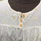 Womens Ces Femme Eyelet Blouse Size Large