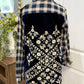 Womens Johnny Was Flannel Velvet Button Down EUC