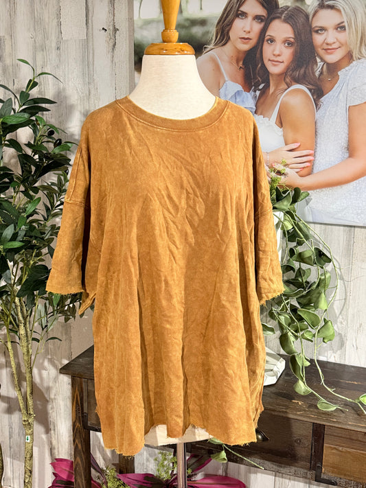 Womens Zenana Acid Wash Tshirt L/XL NWT