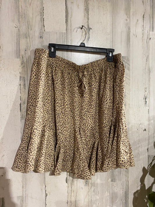 Womens Mittoshop Leopard Skirt Size 2X NWT