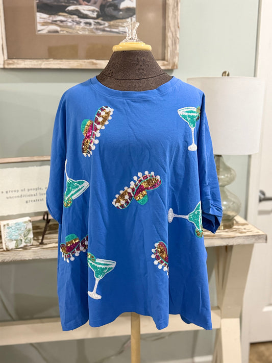 Womens Fantastic Fawn Sequin Blouse Large NWT