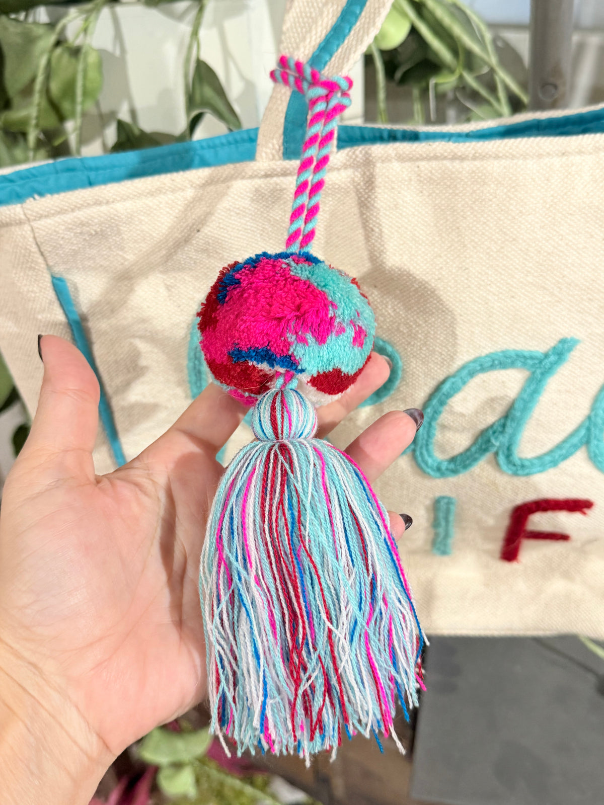 KatyDid Beach Life Canvas Tote GUC
