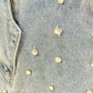 Womens Denim Skirt with Stones Large NWT
