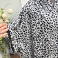 Womens Jodifl Leopard Button Down Blouse Large