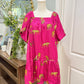Womens Entro Satin Leopard Puff Sleeve Dress XL EUC