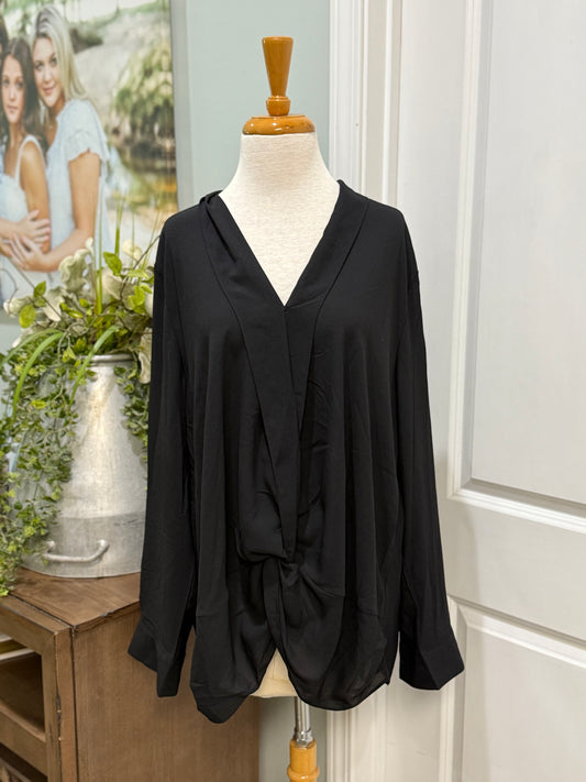 Womens Mittoshop Black Shear Blouse Size 1X