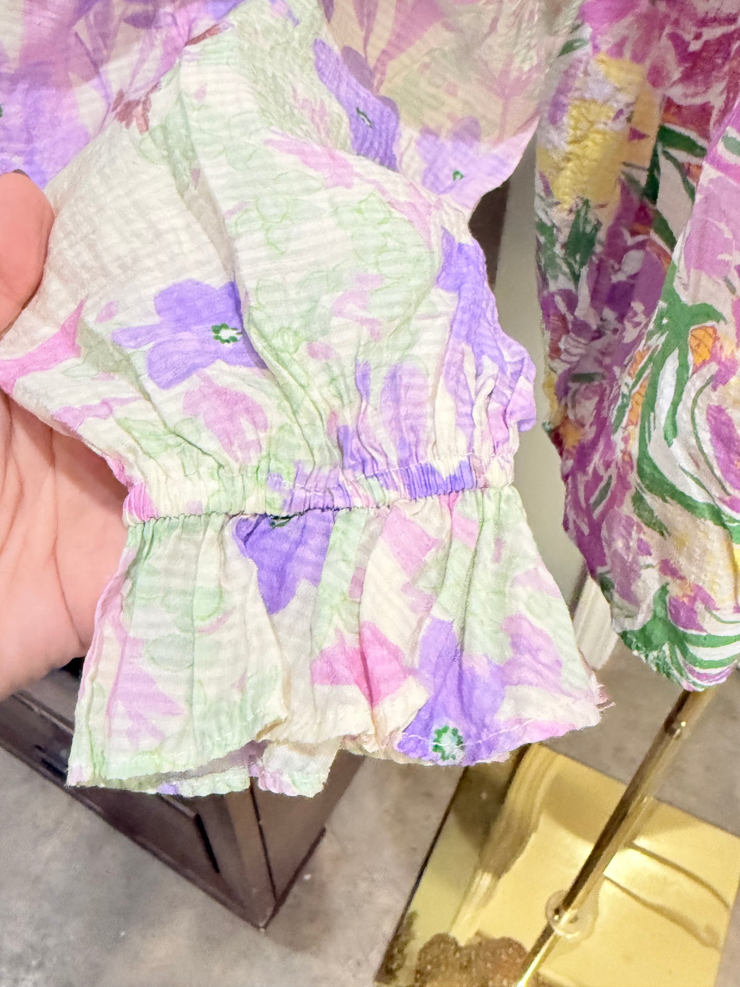 Womens Fate Floral Blouse Medium EUC