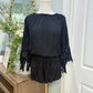 Womens Elan Black Lace Romper Medium NWT