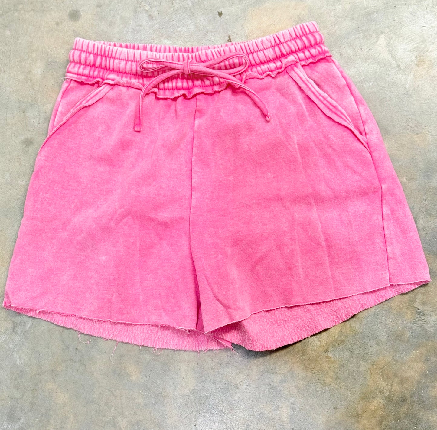 Womens Zenana Pink Cotton Shorts Large EUC
