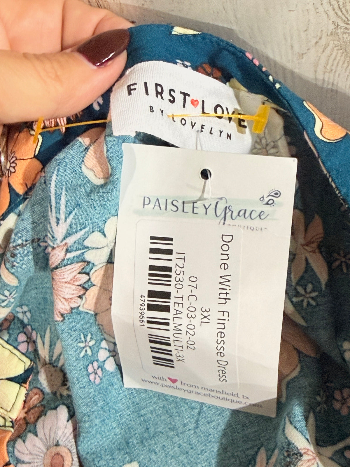 Womens First Love Floral Dress Size 3XL NWT
