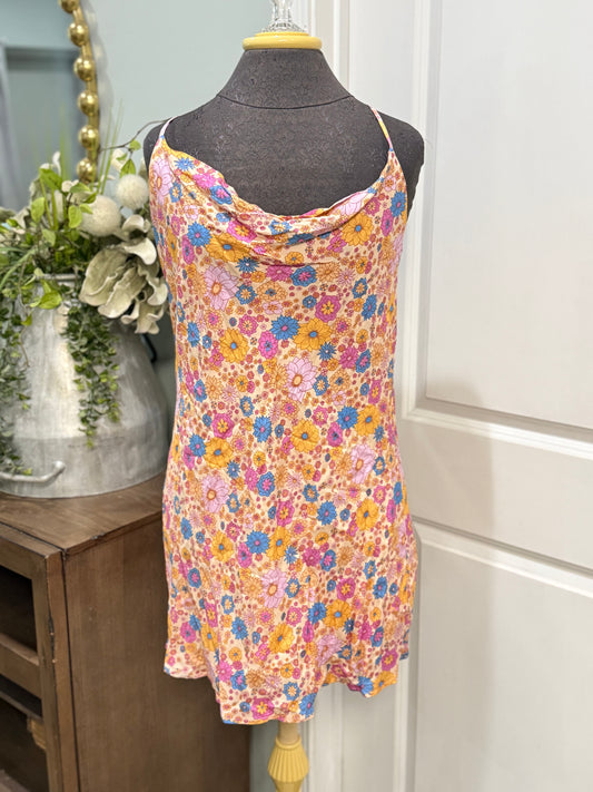 Womens Lucca Floral Dress Large NWT