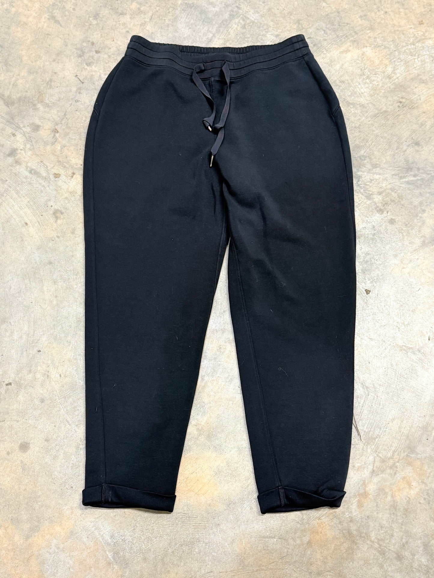 Womens Black Spanx Sweat Pants Large EUC