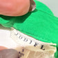 Womens Jodifl Green Puff Sleeve Blouse Small EUC