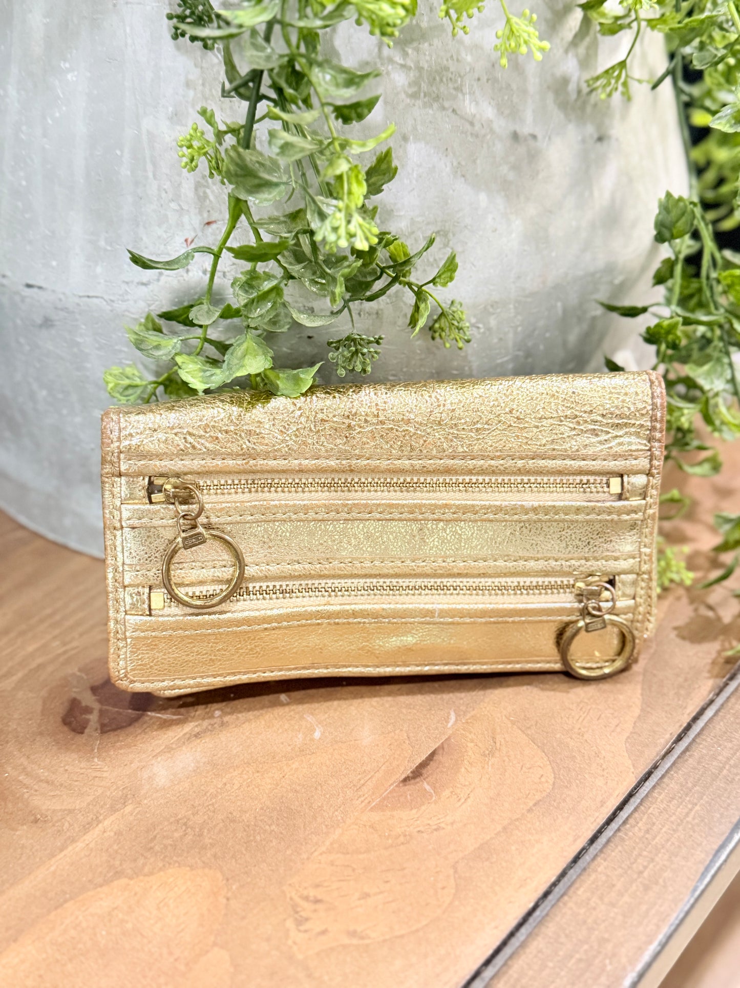 Coach Gold Wallet EUC