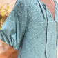 Womens Wonderly Puff Sleeve Blouse Medium EUC