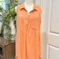 Womens Orange Leopard Tunic Small EUC