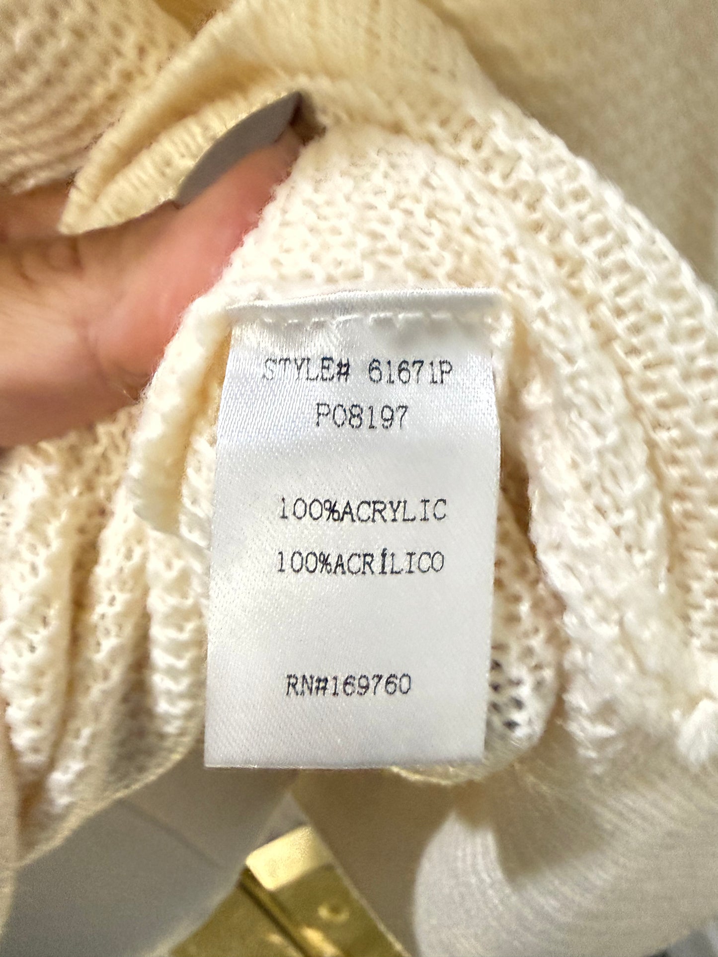 Womens Be Cool Cream Knit Sweater 2XL EUC