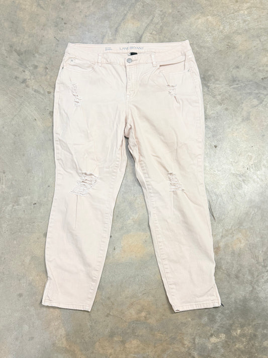 Womens Pink Lane Bryant Skinny Jeans 18QW EUC