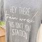 Womens Hey There Train Wreck Tshirt Medium EUC