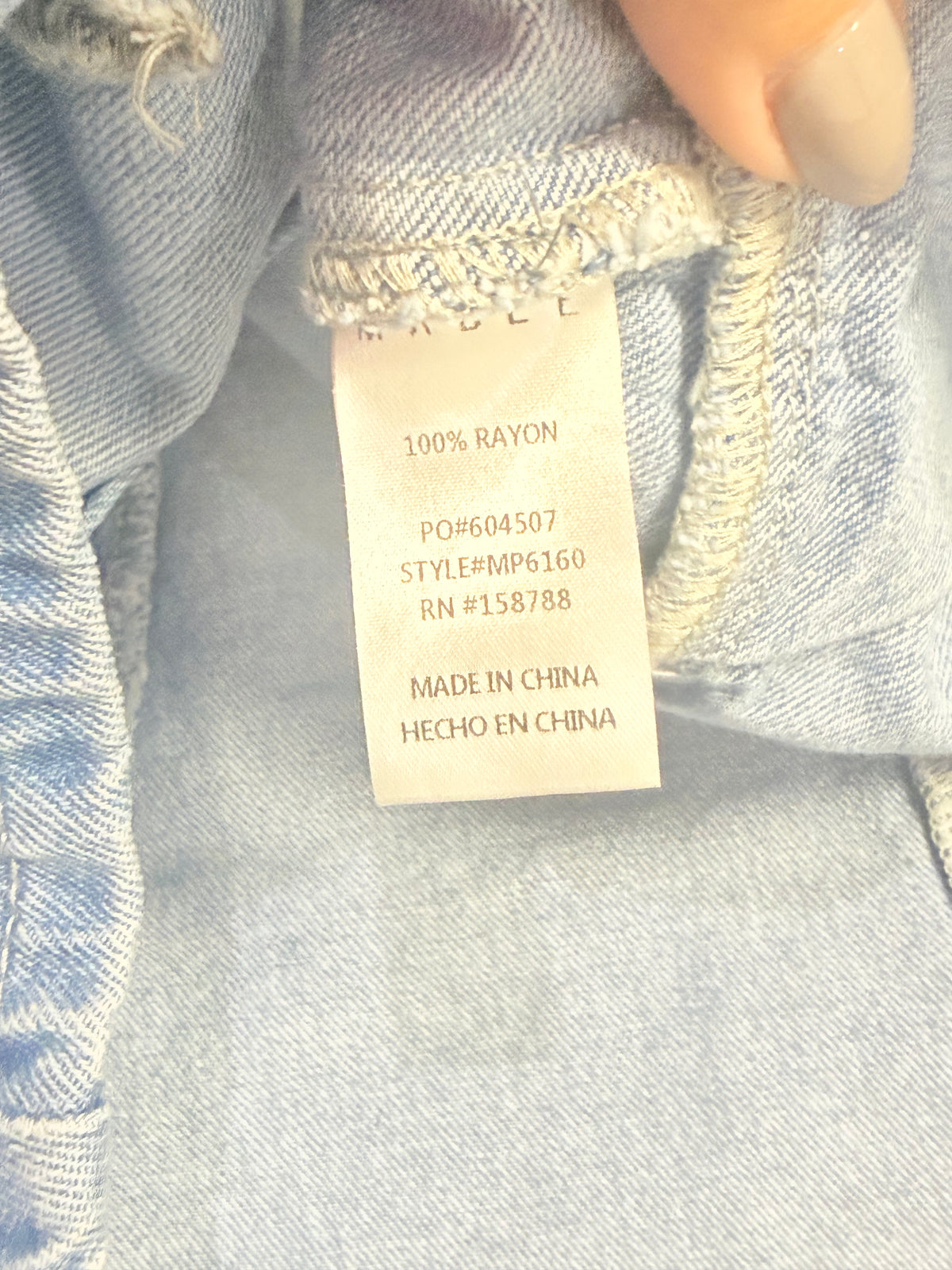 Womens Mable Denim Skort Small EUC
