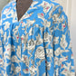 Womens 3/4 Sleeve Blue Floral Blouse Small-XL NEW