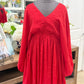 Womens Jodifl Red Babydoll Dress Medium NWT