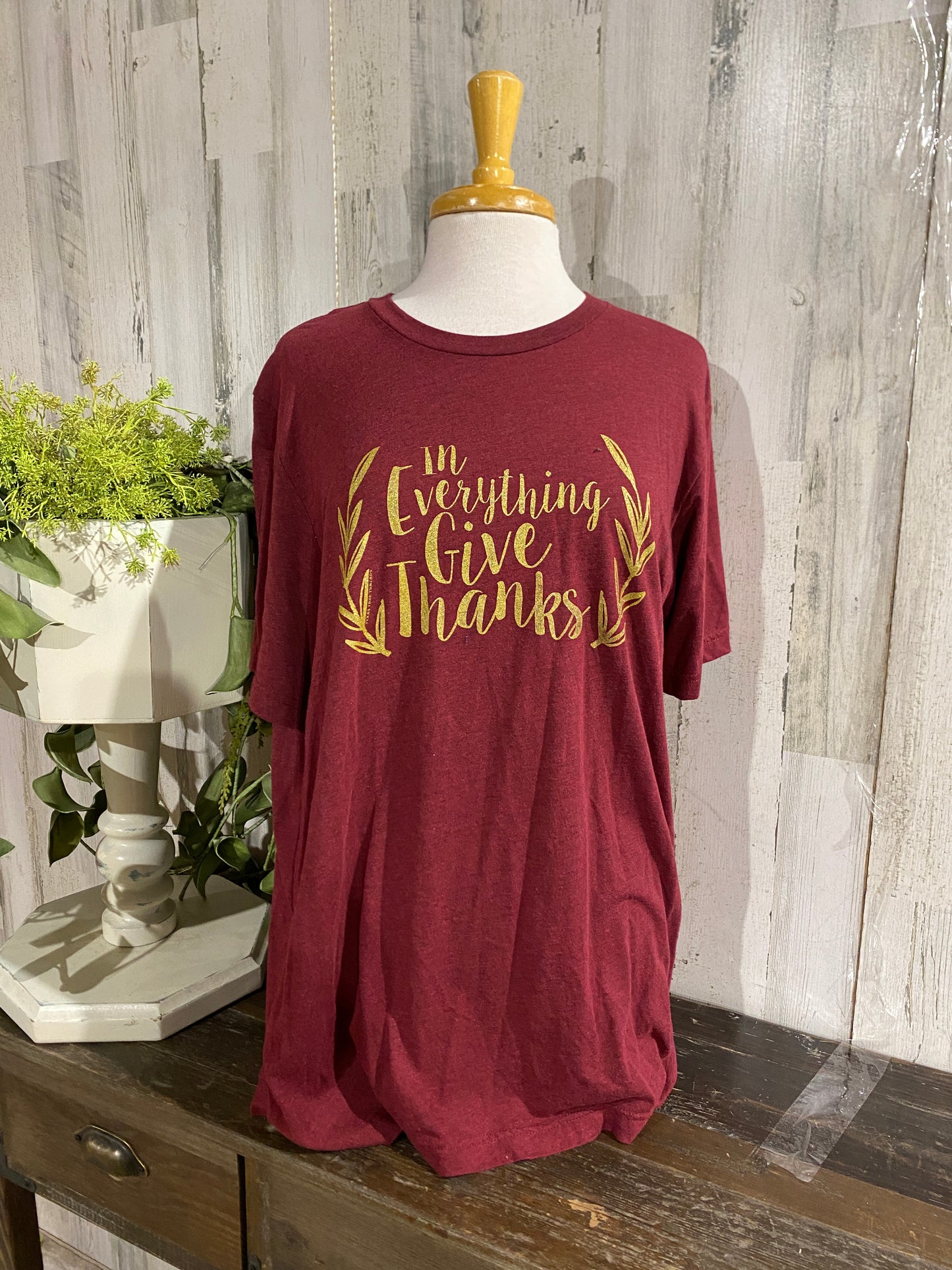 Womens Give Thanks Tee Xlarge