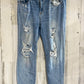Womens Splatter Paint Judy Blue Jeans Size 15