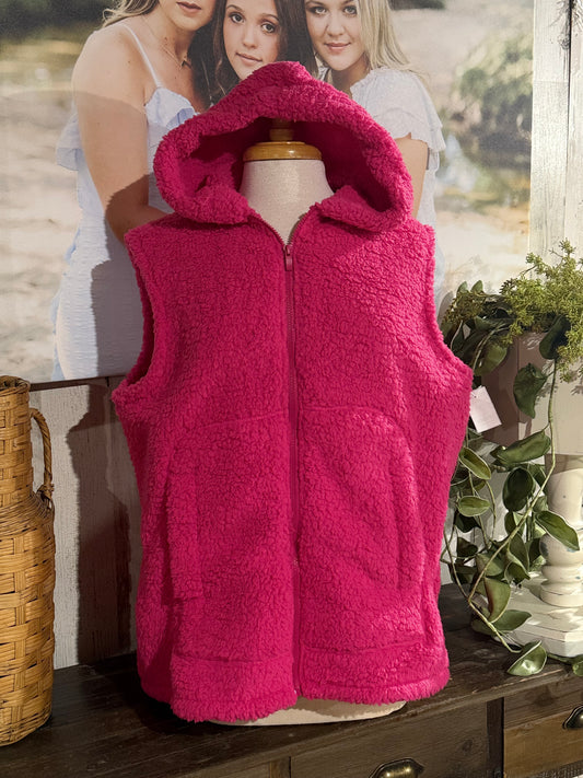 Womens Zenana Fuzzy Vest XL