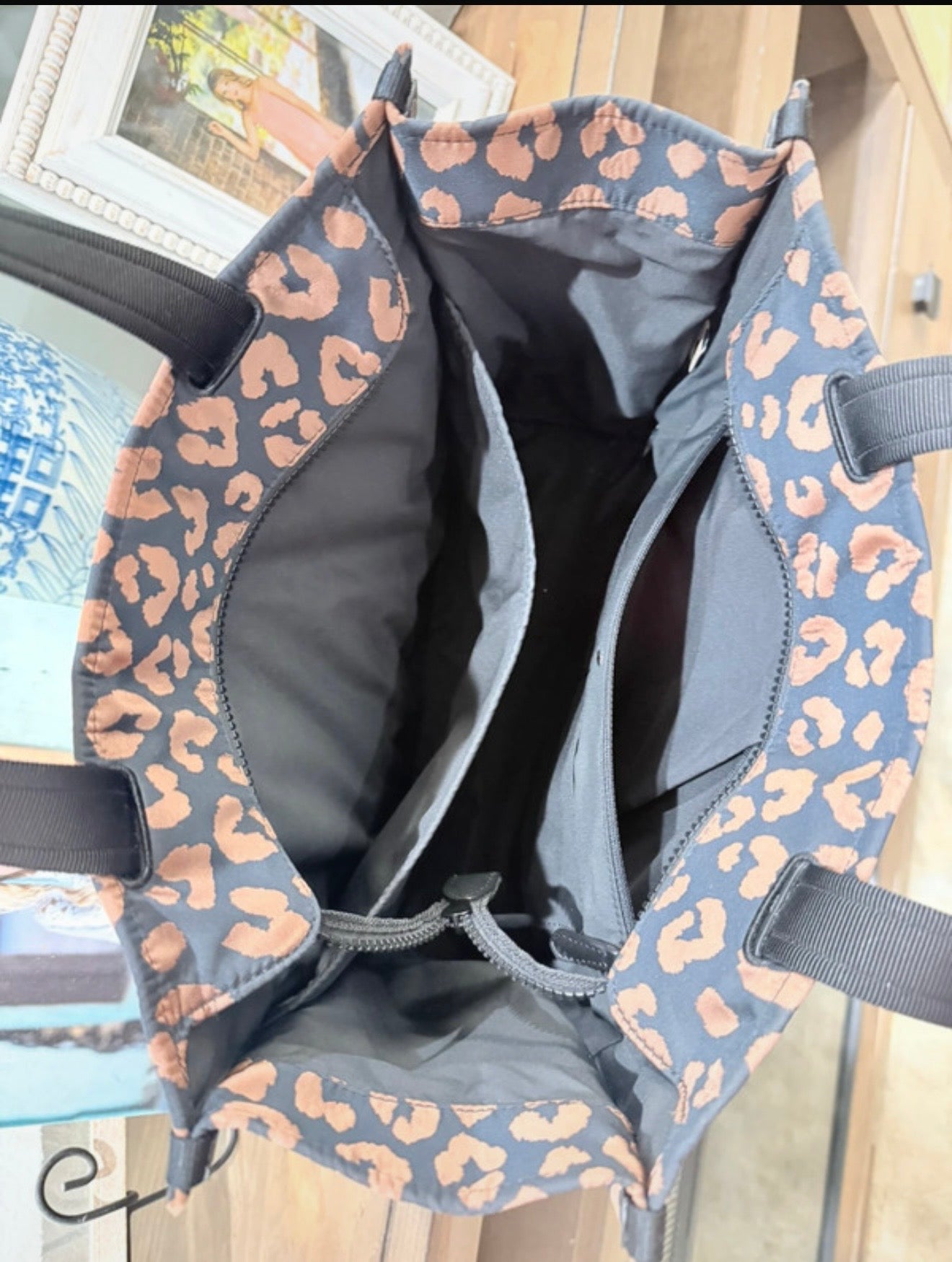 Kate Spade Leopard Nylon Tote EUC
