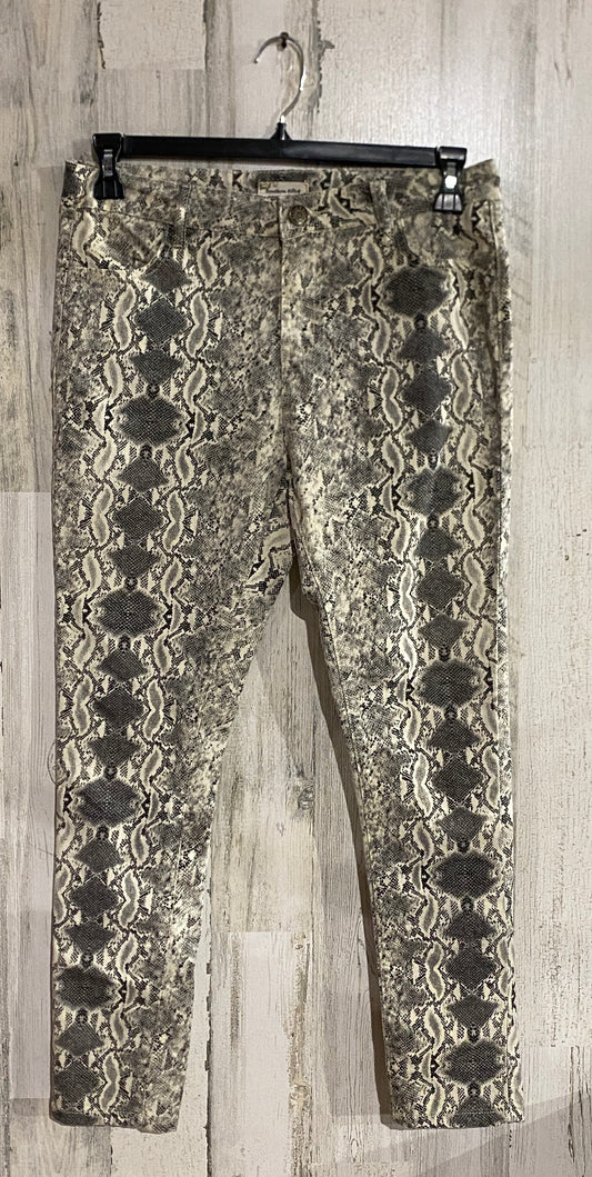 Womens Southern Stitch Snake Print Pants Large