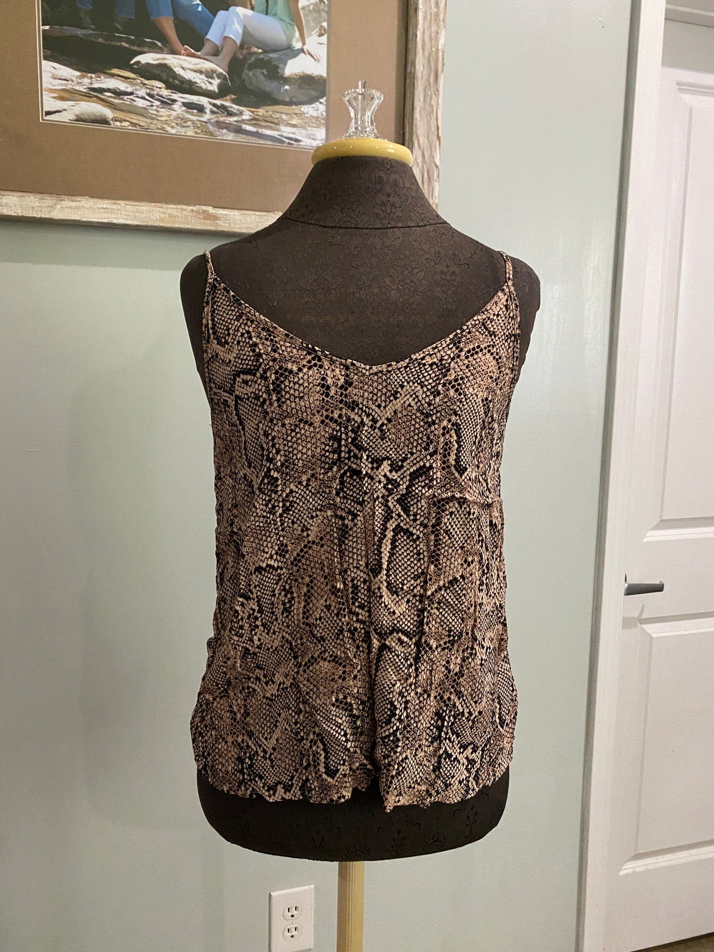 Womens Snake Print Tank Medium